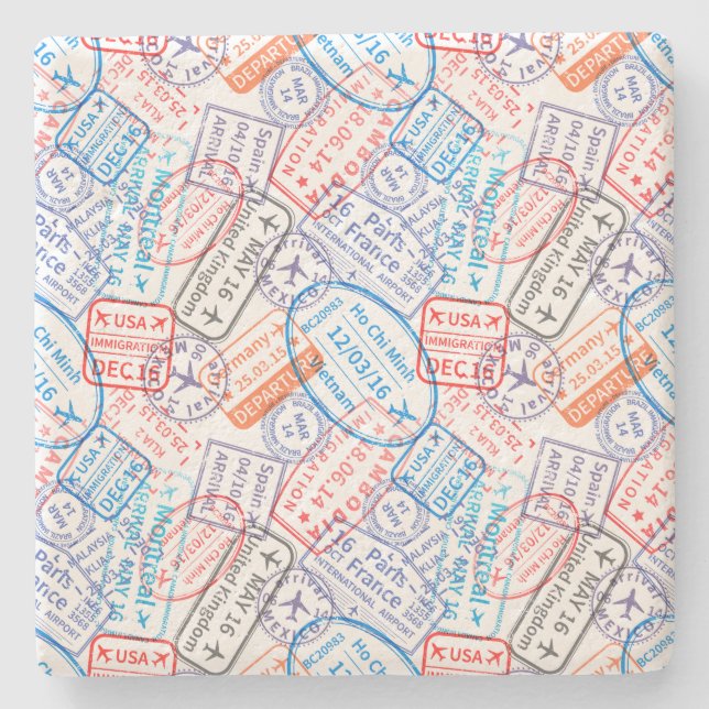 Posavasos De Piedra Icono de viaje (Anverso)