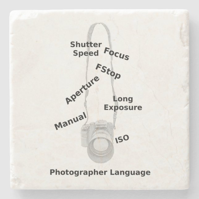 Posavasos De Piedra Idioma del fotógrafo (Anverso)