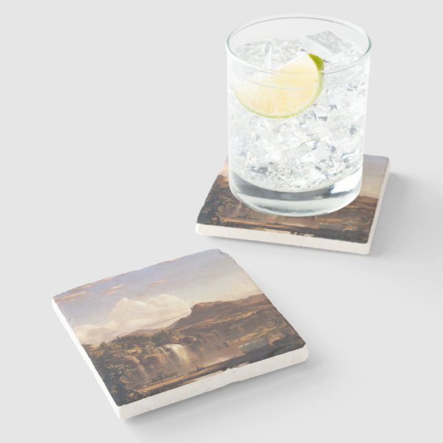 Posavasos De Piedra Iglesia de Nueva Inglaterra de Frederic Edwin (Lateral)