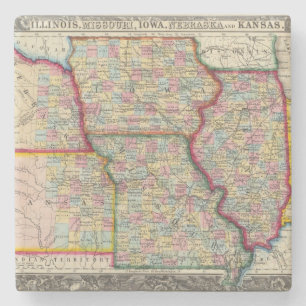 Posavasos De Piedra Illinois, Missouri, Iowa, Nebraska y Kansas