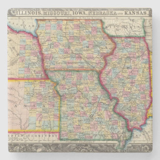 Posavasos De Piedra Illinois, Missouri, Iowa, Nebraska y Kansas