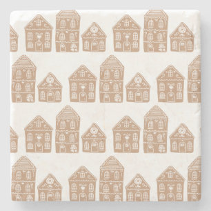 Posavasos De Piedra Ilustración de Casa de Pan de Jengibre Coaster de 
