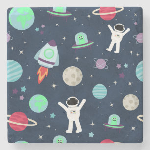 Posavasos De Piedra Ilustración de patrón espacial