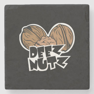 Posavasos De Piedra Ilustracion divertido de Deez Nutz