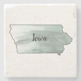 Posavasos De Piedra Ilustracion Estatal de Iowa