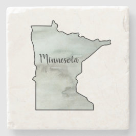 Posavasos De Piedra Ilustracion Estatal de Minnesota
