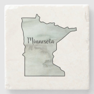 Posavasos De Piedra Ilustracion Estatal de Minnesota