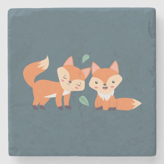 Posavasos De Piedra Ilustracion gráfico de Naranjas finos (Anverso)