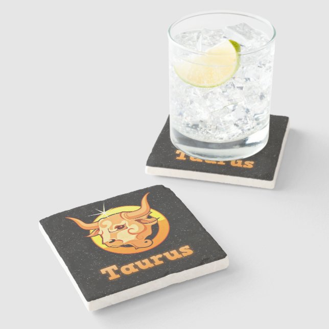 Posavasos De Piedra Ilustracion Taurus (Lateral)