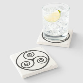 Posavasos De Piedra Imagen antigua de un Triskelion