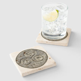 Posavasos De Piedra Imagen antigua de un Triskelion