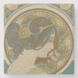 Posavasos De Piedra Imagen de Alphonse Mucha