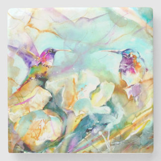 Posavasos De Piedra Imagen de Hummingbird "Dawn Greeting"