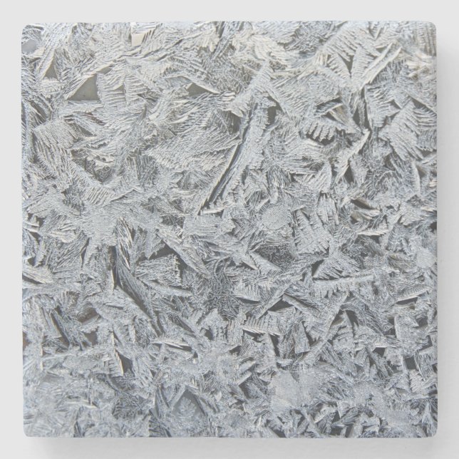 Posavasos De Piedra Imagen de textura de cristales de helado (Anverso)