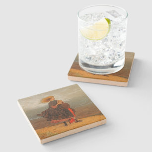 POSAVASOS DE PIEDRA IMAGEN DE VINTAJE/ JÓVENES CHICAS