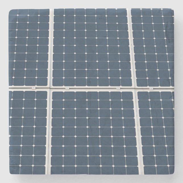 Posavasos De Piedra Imagen divertida de un panel de energía solar (Anverso)