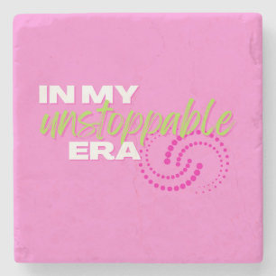 Posavasos De Piedra Imparable, en mi era imparable, Preppy, Rosa