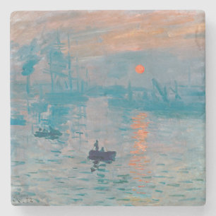 Posavasos De Piedra Impresión Amanecer Claude Monet 