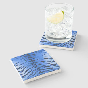 Posavasos De Piedra Impresión cutánea del tigre azul del desierto