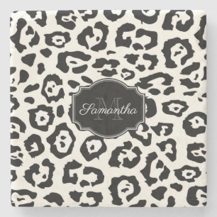 Posavasos De Piedra Impresión Cute Leopard