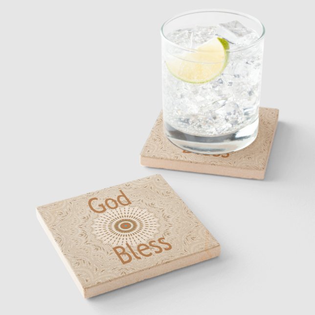 Posavasos De Piedra Impresión de arte de diseño de estilo africano tra (Lateral)