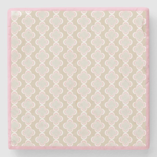 Posavasos De Piedra Impresión de flores divertidas (Anverso)