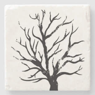 Posavasos De Piedra Impresión de león de árbol otoñal
