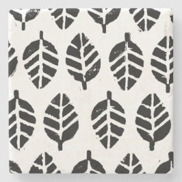 Posavasos De Piedra Impresión de papa de patrón de hojas