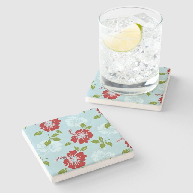 Posavasos De Piedra Impresión hawaiana (Lateral)