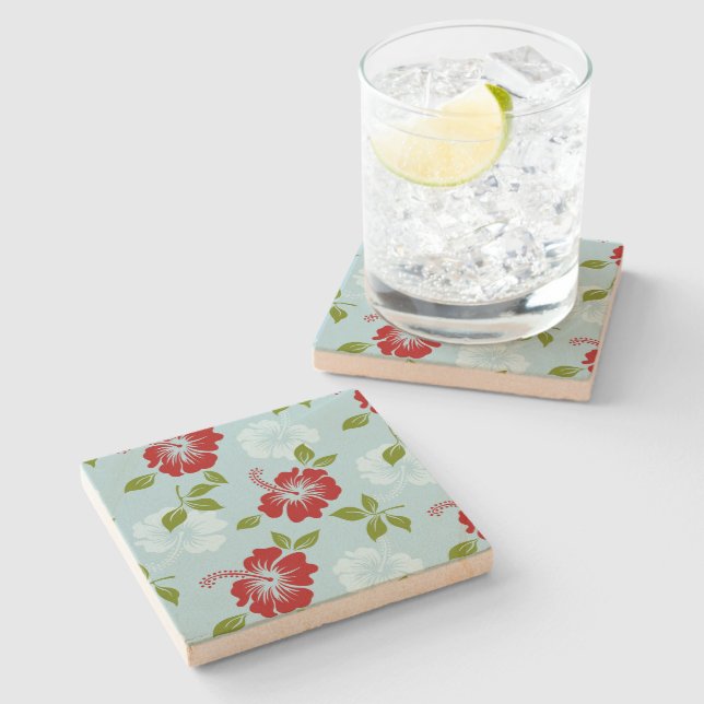 Posavasos De Piedra Impresión hawaiana (Lateral)