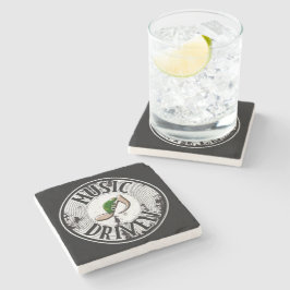 Posavasos De Piedra Impulsado por la música