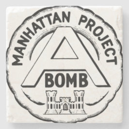 Posavasos De Piedra Insignia del proyecto de Manhattan
