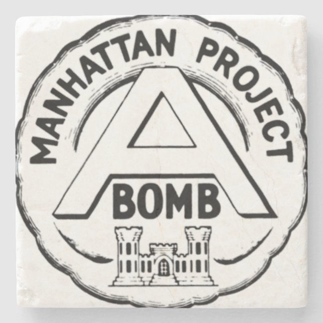 Posavasos De Piedra Insignia del proyecto de Manhattan (Anverso)