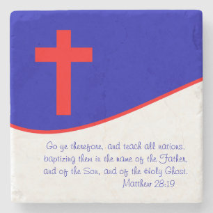 Posavasos De Piedra Inspirado en la bandera cristiana