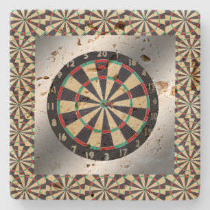 Posavasos De Piedra Inspirado Por Darts El Juego,