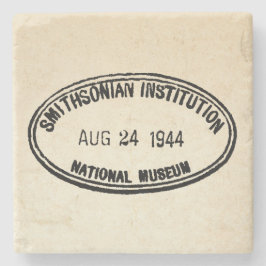 Posavasos De Piedra Institución Smithsonian con sello de biblioteca, 1