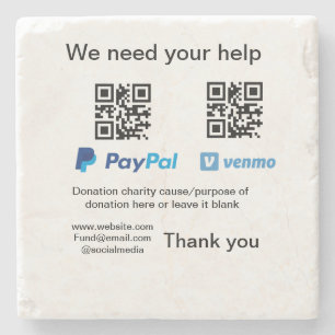 Posavasos De Piedra Instrucciones para la recolección de donaciones: a