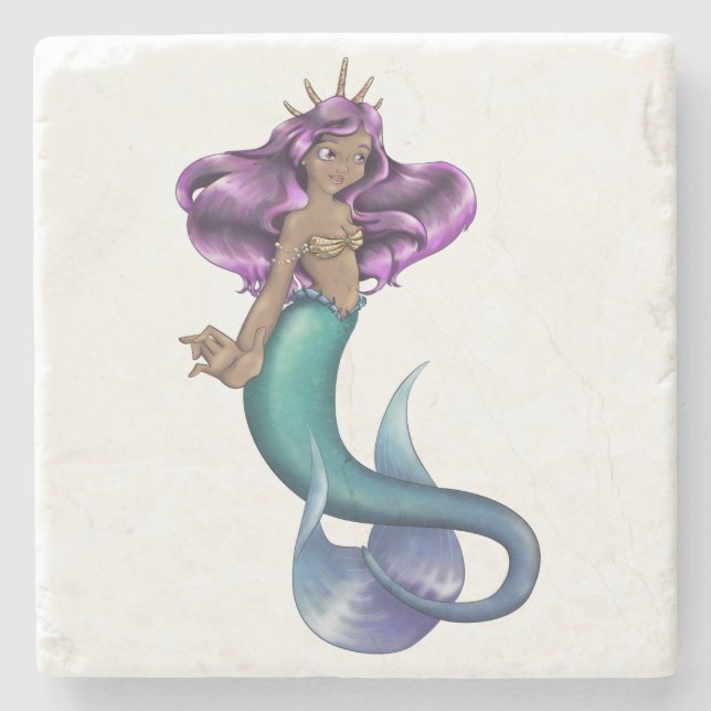 Posavasos De Piedra Iole Mermaid (Anverso)