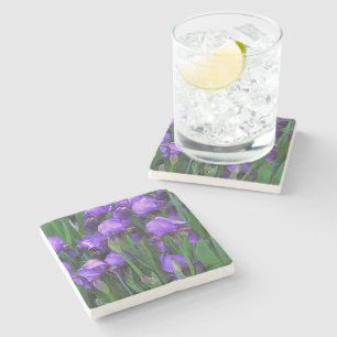 POSAVASOS DE PIEDRA "IRIS PURPLE" /MÁRMOL,COSTERA DE APOYO