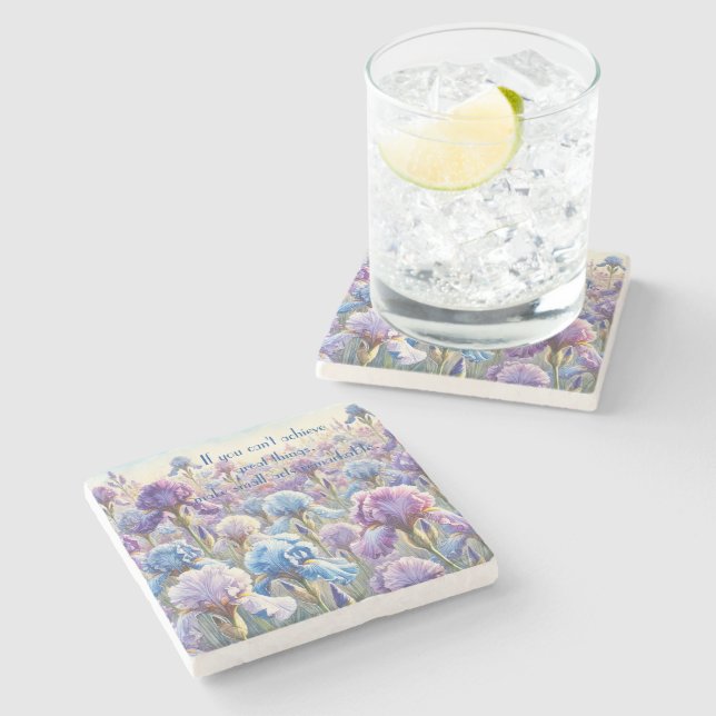 Posavasos De Piedra Iris y presupuesto con barba (Lateral)