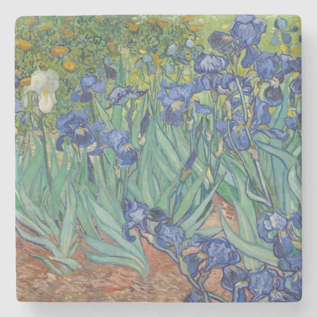 Posavasos De Piedra Irises de Vincent Van Gogh (Anverso)