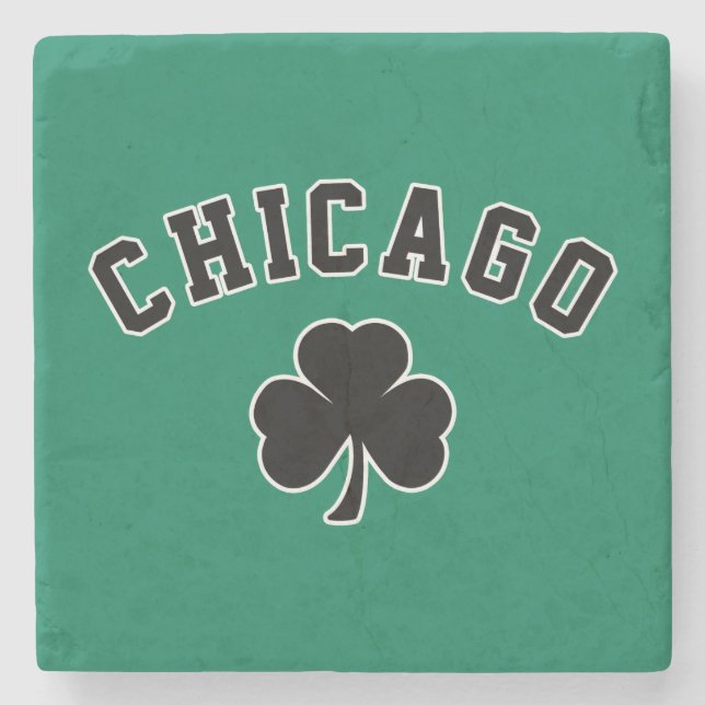 Posavasos De Piedra Irlandés de Chicago (Anverso)