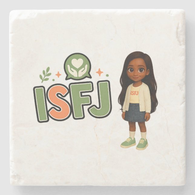 Posavasos De Piedra ISFJ — A Guardiã da Harmonia (Anverso)