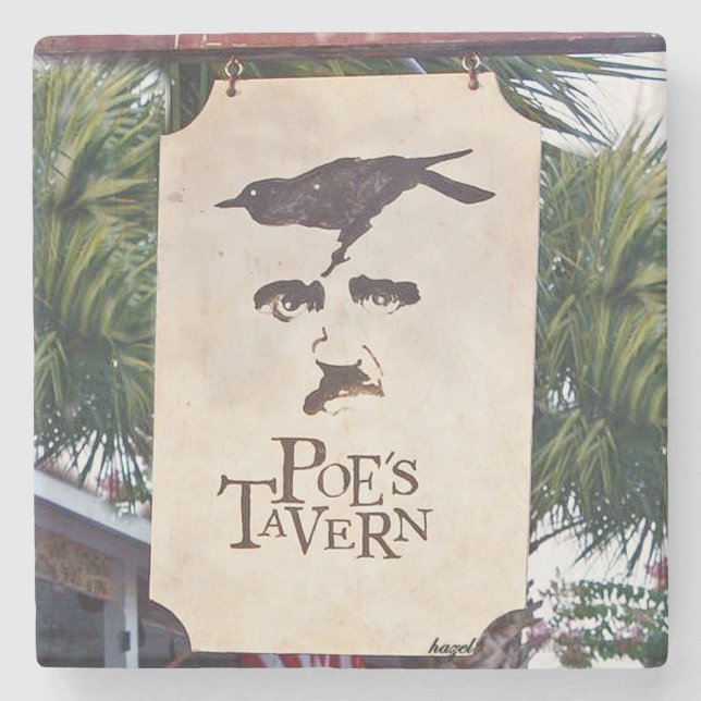Posavasos De Piedra Isla de Poe Tavern Sullivan, Charleston, (Anverso)