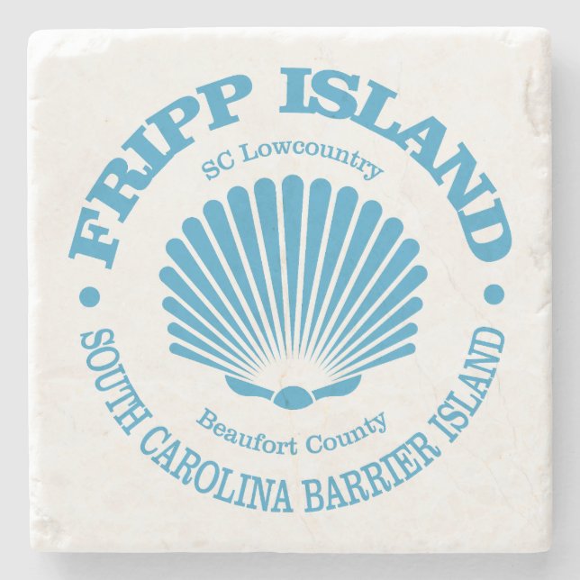 Posavasos De Piedra Isla Fripp (concha de mar) (Anverso)