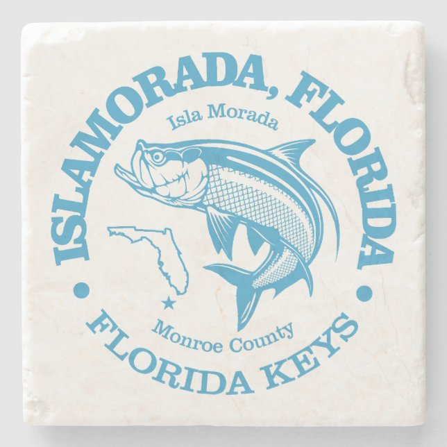 Posavasos De Piedra Islamorada (tarpón) (Anverso)