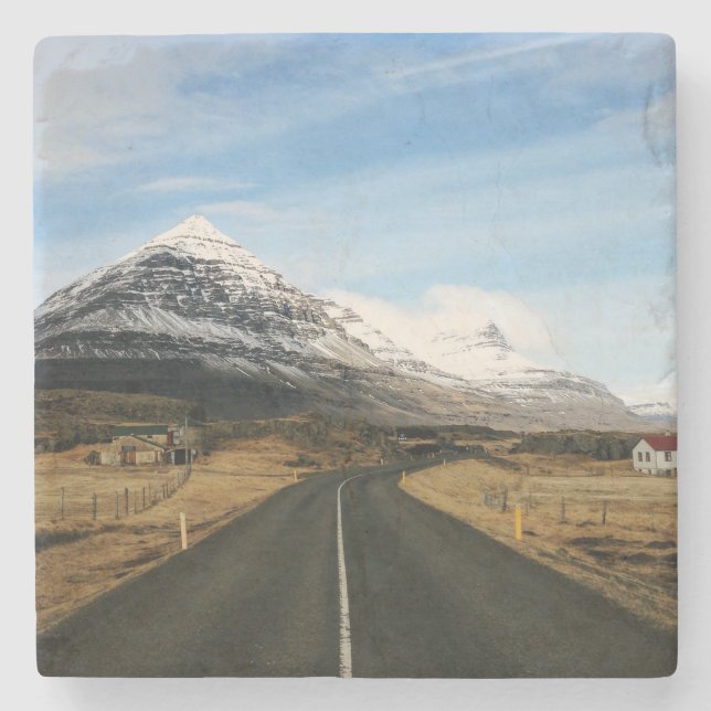 Posavasos De Piedra Islandia rural (Anverso)