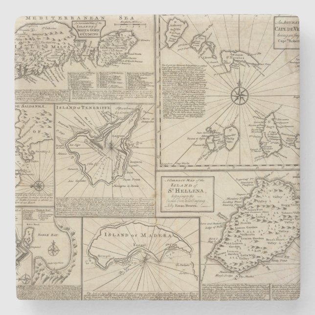 Posavasos De Piedra Islas africanas (Anverso)