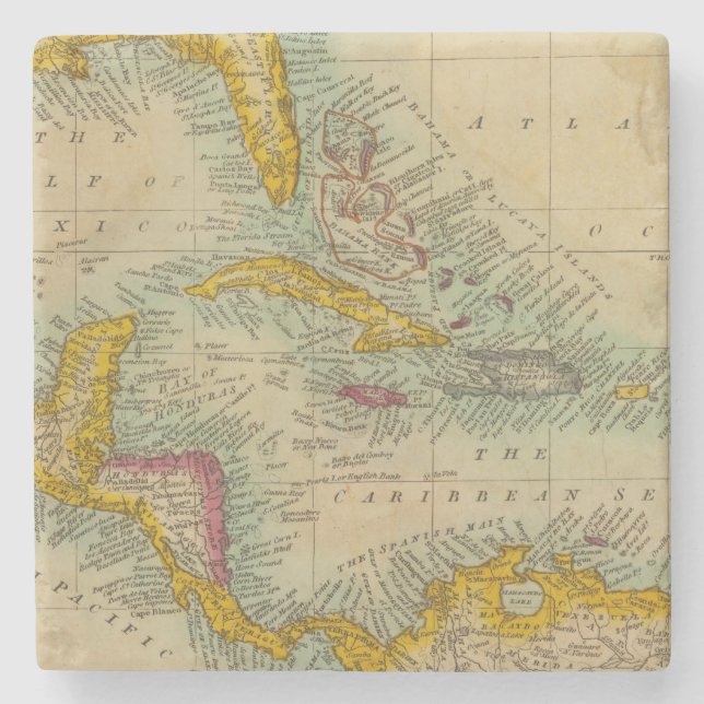 Posavasos De Piedra Islas del oeste de la India (Anverso)