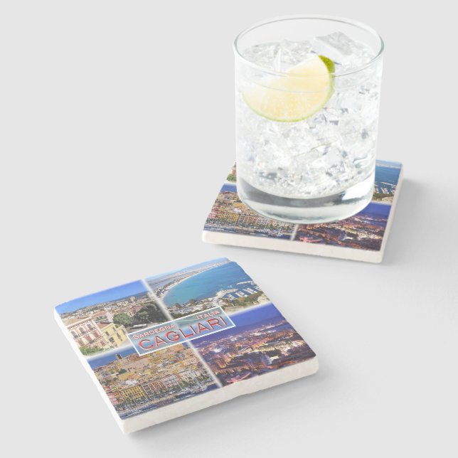 Posavasos De Piedra IT2027 Europa - Italia - Cerdeña - Cagliari - Harb (Lateral)